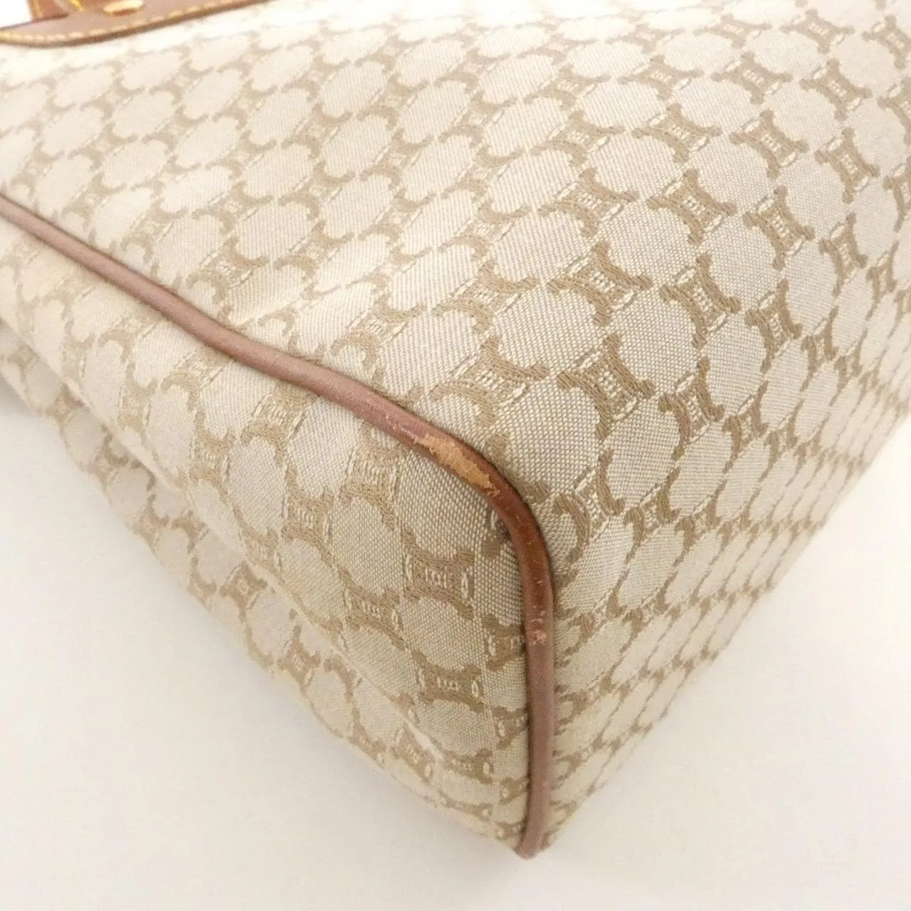 CELINE 手提包 帆布 米色 帆布 中古品B - 縮圖 2