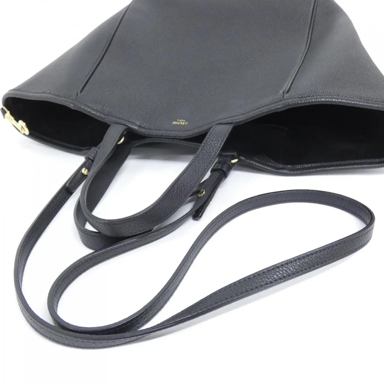 CELINE Cabas 194073CR7 Tote 黑色 中古品A - 縮圖 6