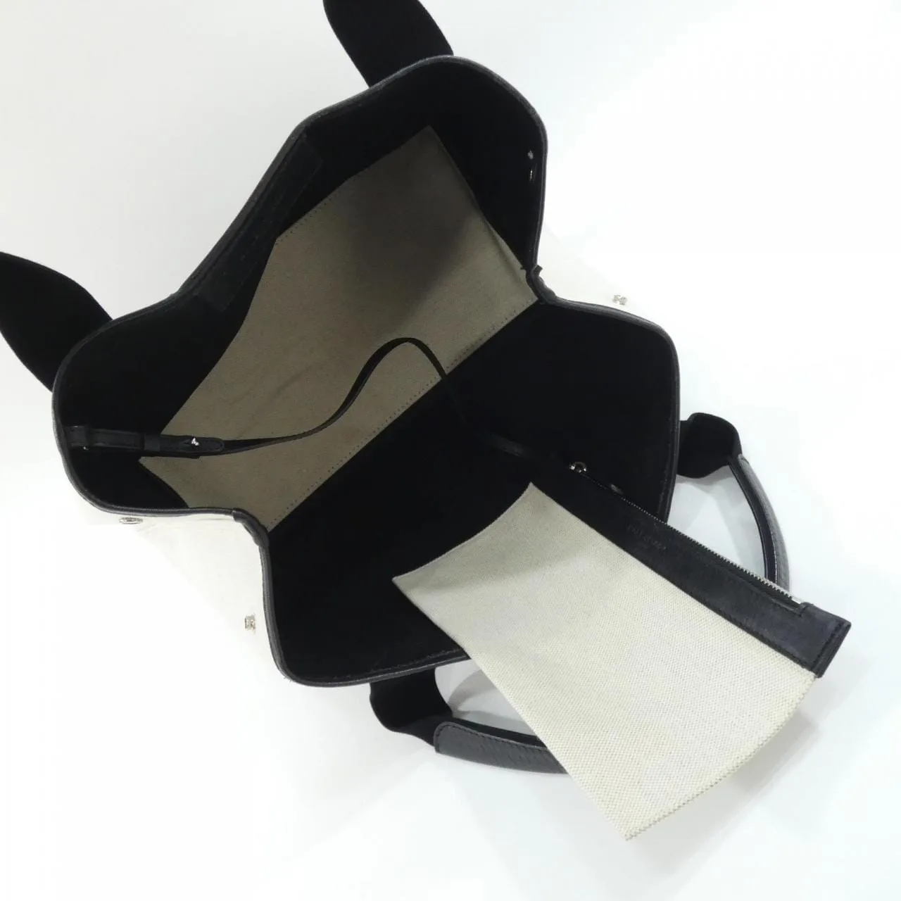 BALENCIAGA 339933 AQ35N 手提包 帆布 深藍色 帆布 中古品B - 縮圖 10