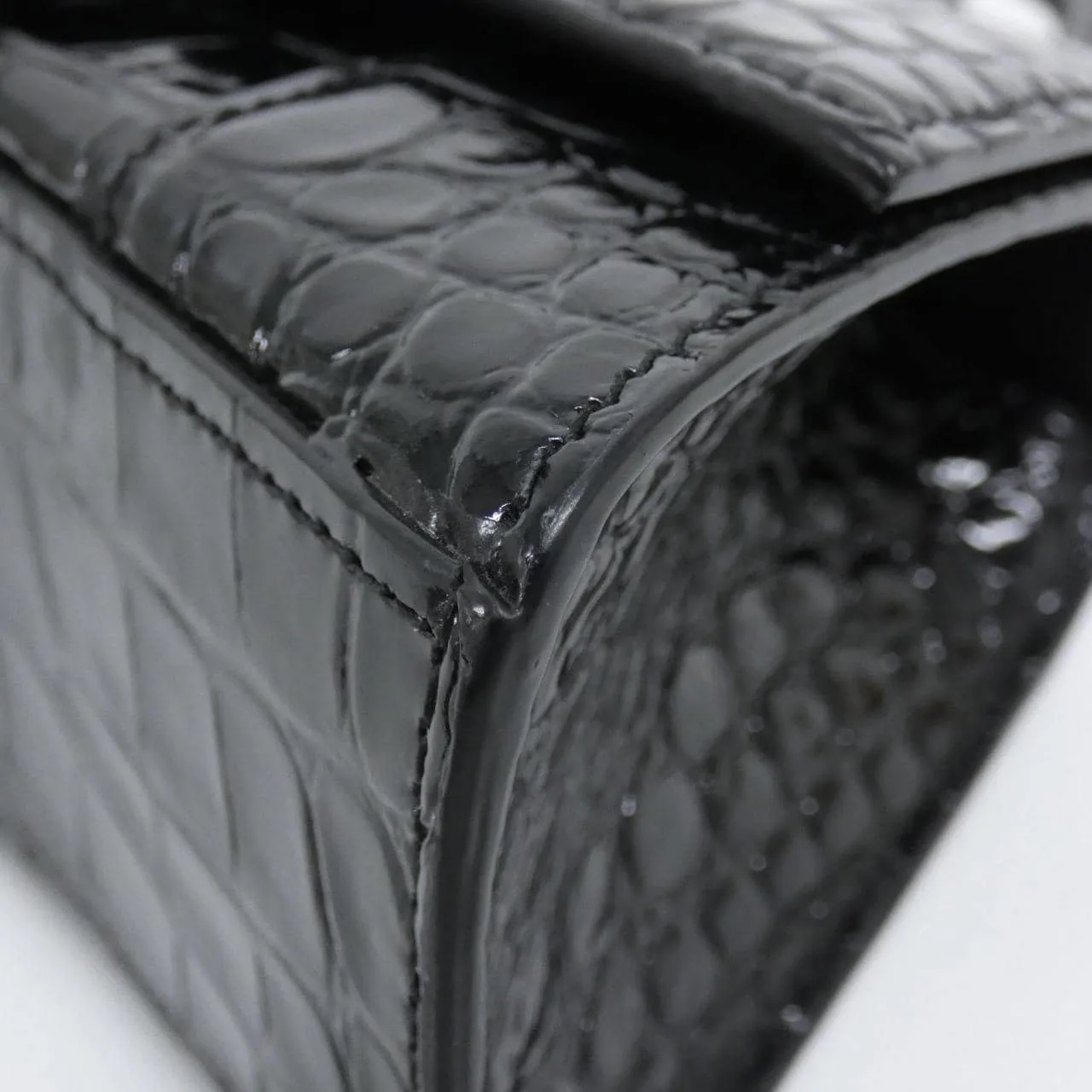 BALENCIAGA Hourglass 592833 1LR67 Handbag Black Rank A - Thumbnail 3