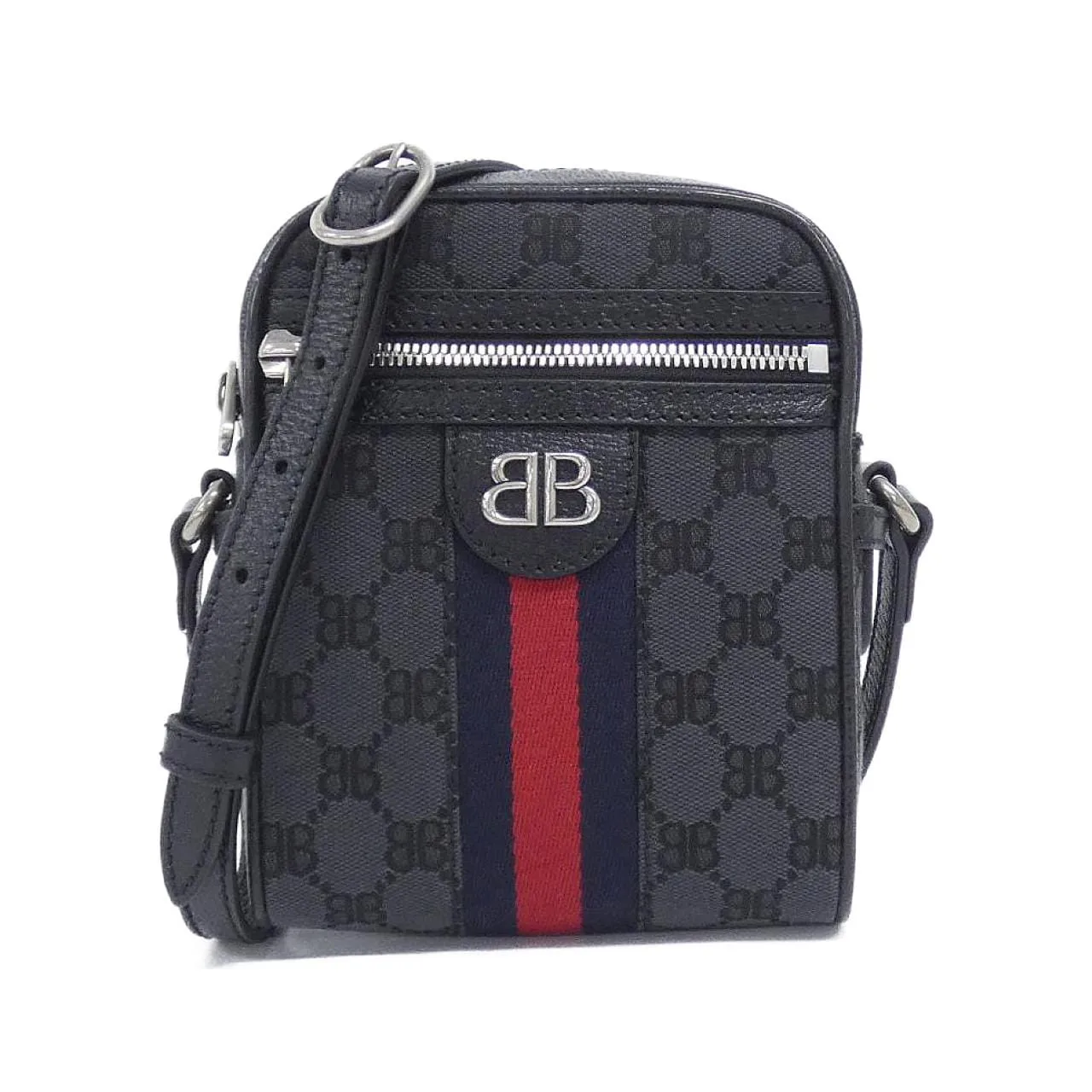 BALENCIAGA 680129 2103X Shoulder Canvas Black