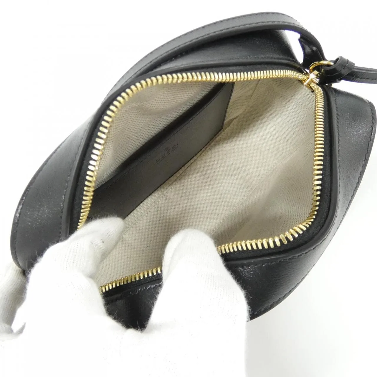 GUCCI 760196 1AAQD 肩背包 皮革 黑色 皮革 中古品A - 縮圖 7