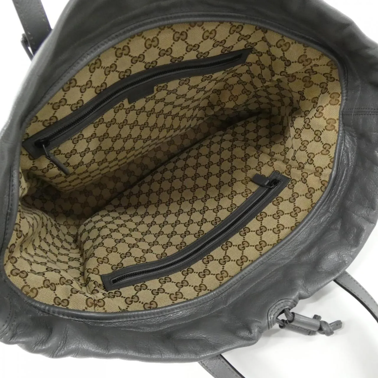 GUCCI 725664 AABDG 手提包 皮革 黑色 皮革 中古品A - 縮圖 7