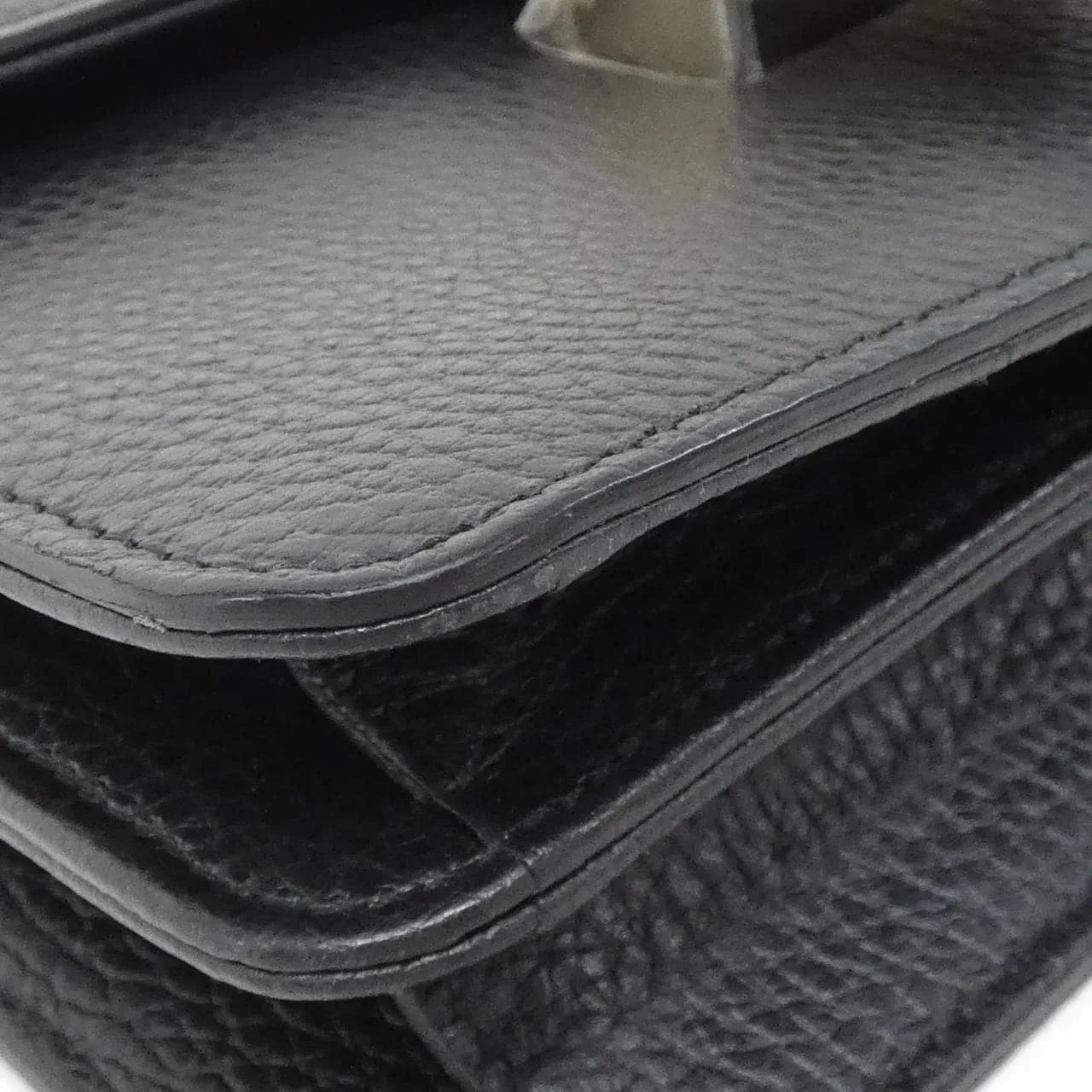 GUCCI 510304 CAO0G Shoulder Leather 黑色 皮革 中古品A - 縮圖 3