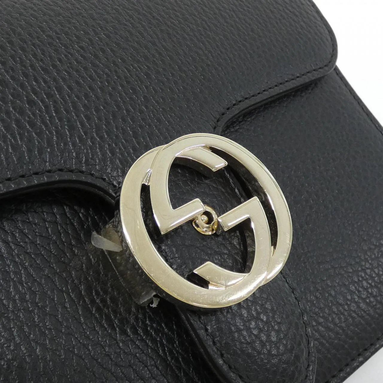 GUCCI 510304 CAO0G Shoulder Leather 黑色 皮革 中古品A - 縮圖 5