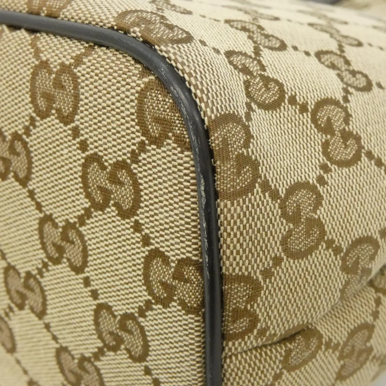 GUCCI GG Supreme 449169 KY9KN 手提包 帆布 黑色 帆布 中古品A - 縮圖 3