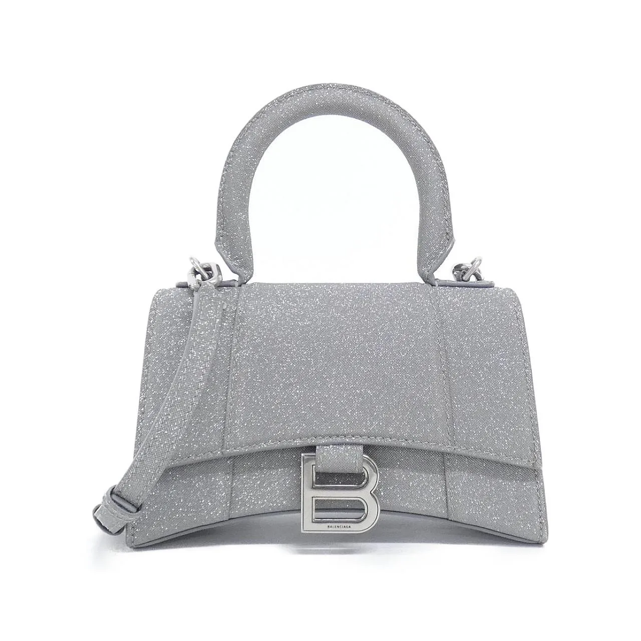 BALENCIAGA Hourglass 592833 Handbag Nylon Black