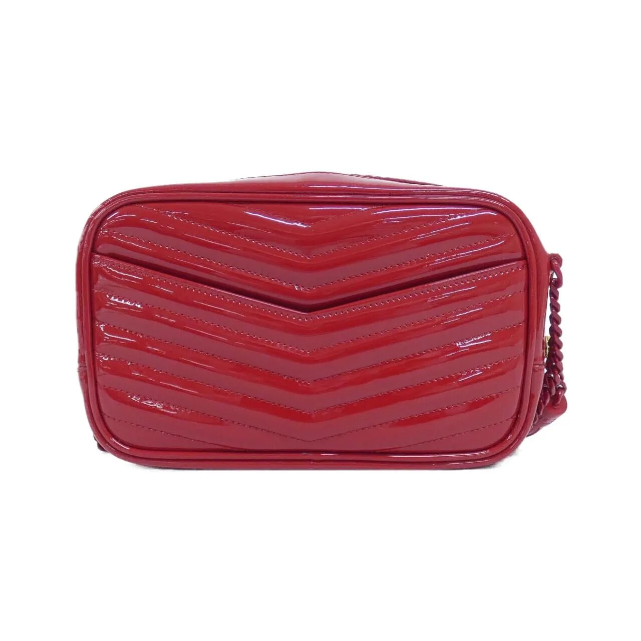 SAINT LAURENT 612579 Shoulder Patent Leather Red Patent Leather Rank A - Thumbnail 2