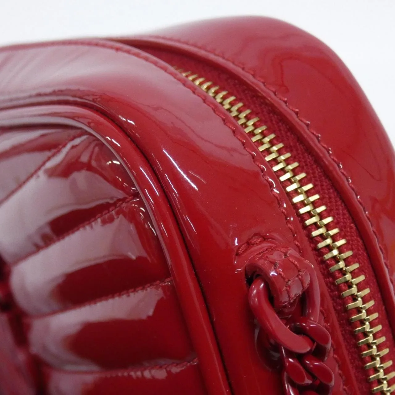 SAINT LAURENT 612579 Shoulder Patent Leather Red Patent Leather Rank A - Thumbnail 7