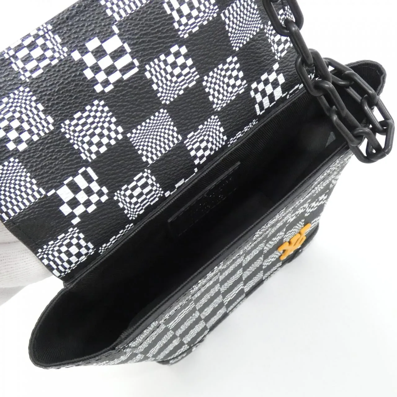 LOUIS VUITTON Steamer N60453 Shoulder Damier 黑色 Damier 中古品A - 縮圖 5