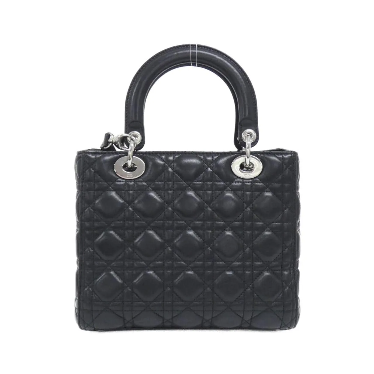 DIOR Lady Dior CAL44551 手提包 羊皮 黑色 羊皮 中古品A - 縮圖 2