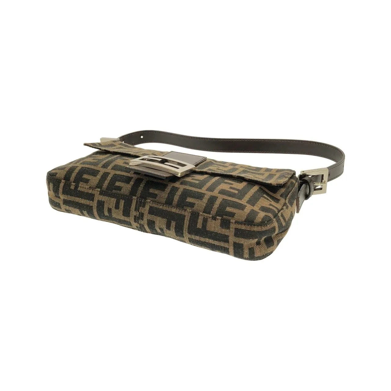 FENDI Baguette 26424 Shoulder Canvas 黑色 帆布 中古品A - 縮圖 3