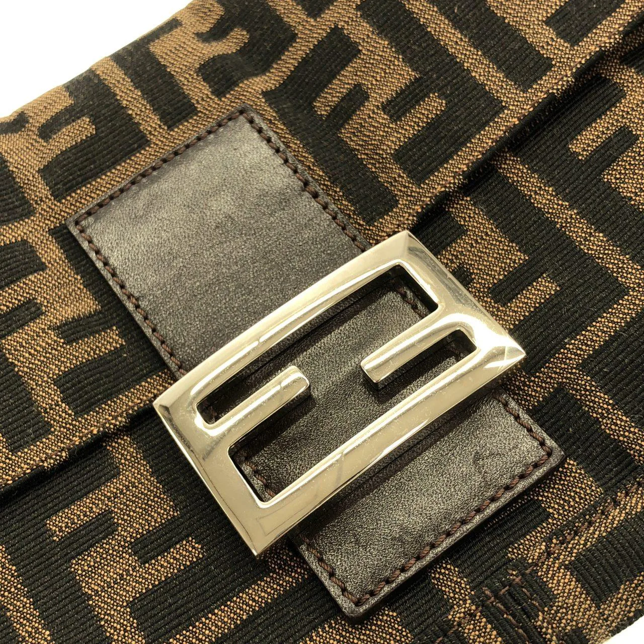 FENDI Baguette 26424 Shoulder Canvas 黑色 帆布 中古品A - 縮圖 5