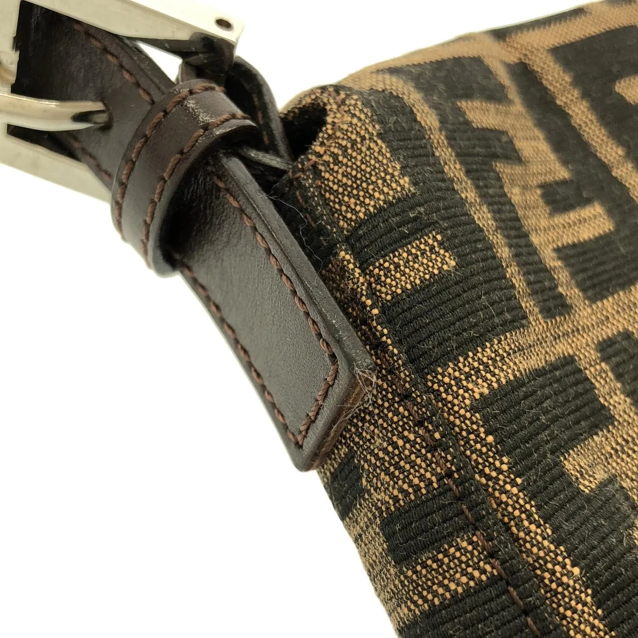 FENDI Baguette 26424 Shoulder Canvas 黑色 帆布 中古品A - 縮圖 6