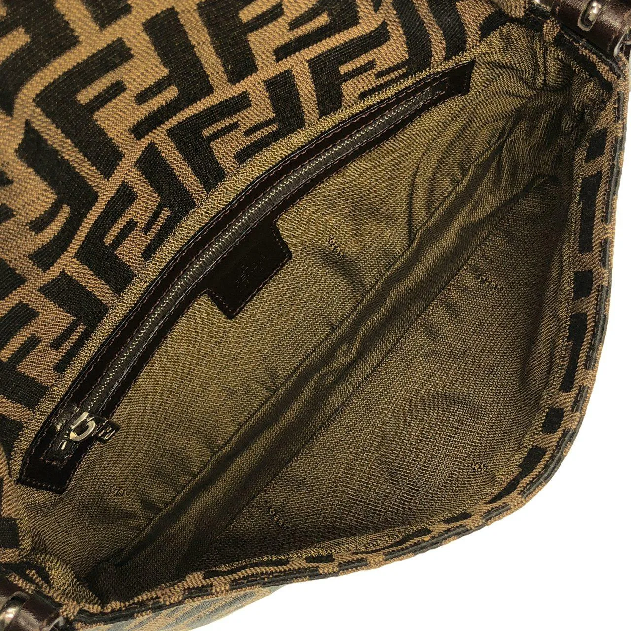 FENDI Baguette 26424 Shoulder Canvas 黑色 帆布 中古品A - 縮圖 9