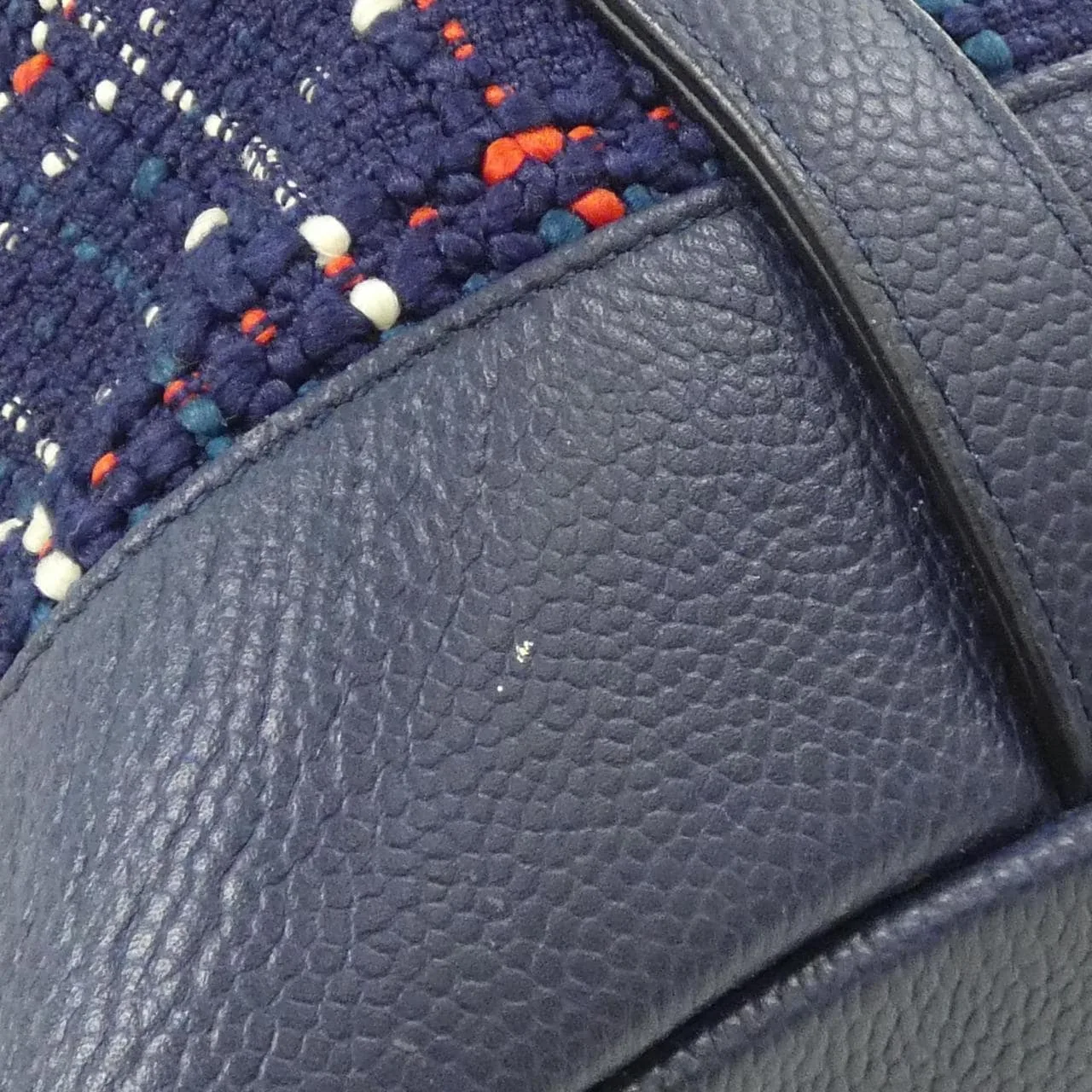 CHANEL 93310 Shoulder Caviar Leather 深藍色 Caviar Leather 中古品A - 縮圖 7