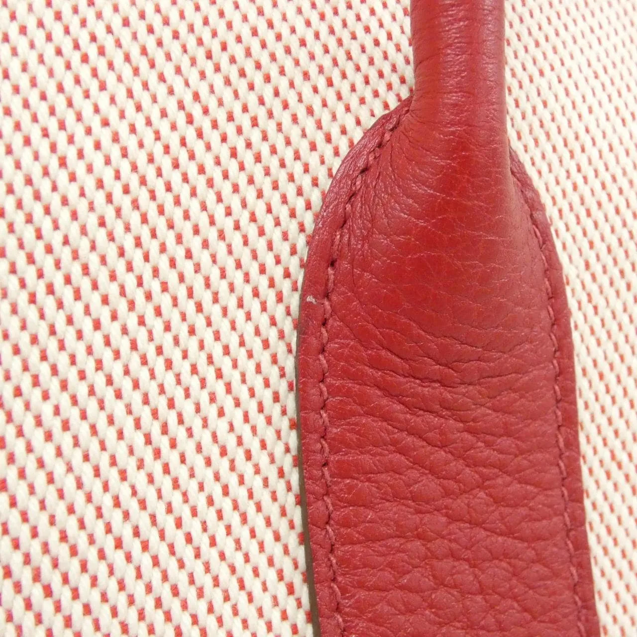 HERMES Garden Party 066781CK Tote Rouge Rank A - Thumbnail 3