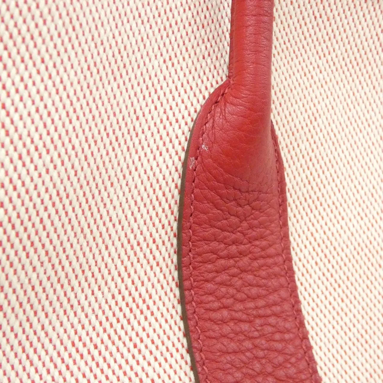 HERMES Garden Party 066781CK Tote Rouge Rank A - Thumbnail 4