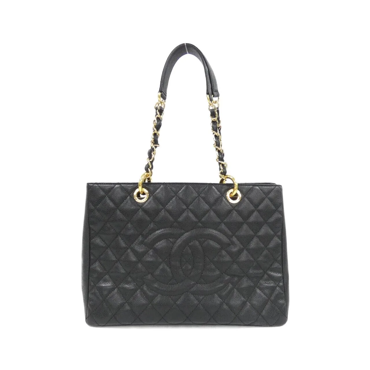 CHANEL 50995 Shoulder Grained Calfskin Black