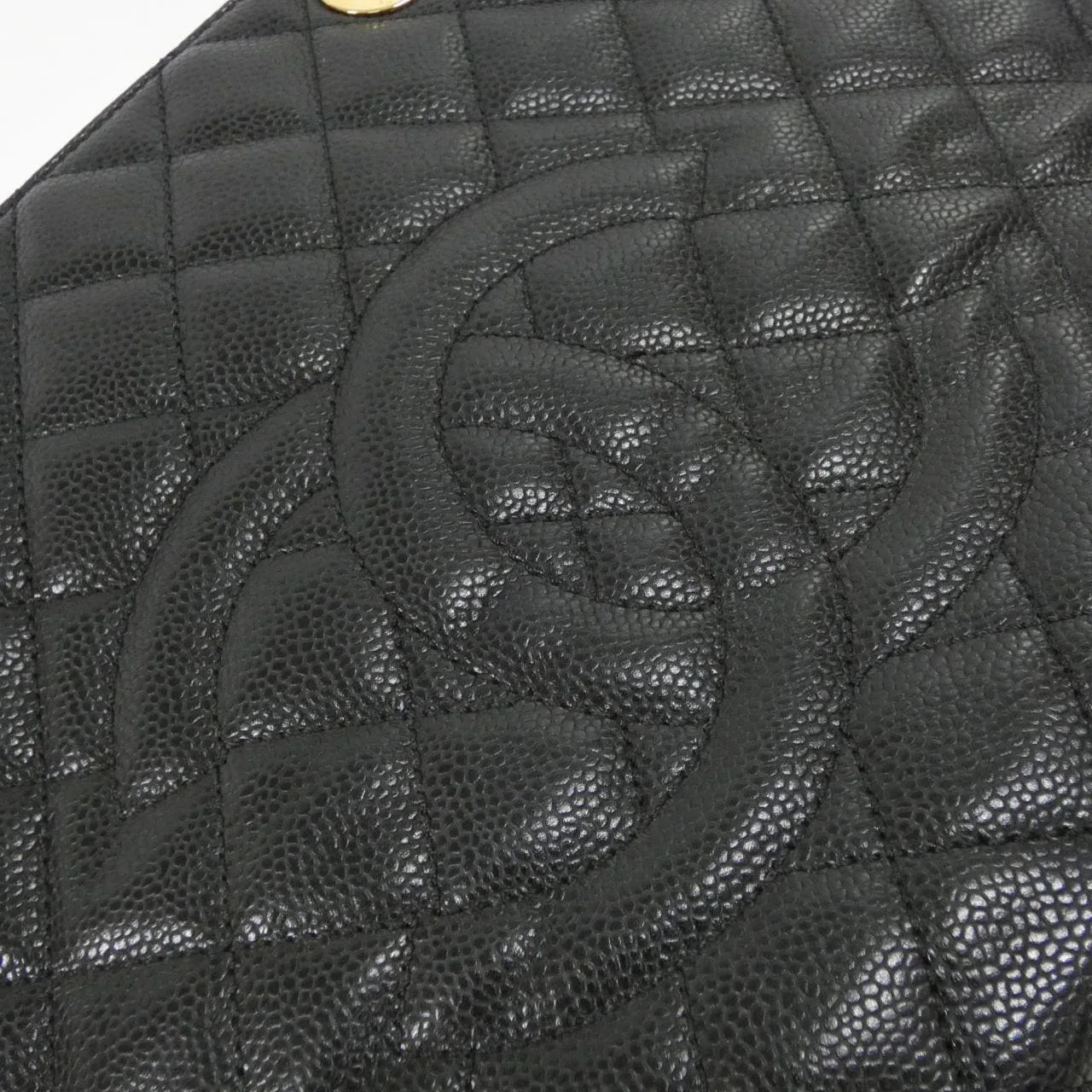 CHANEL 50995 Shoulder Grained Calfskin 黑色 荔枝紋牛皮 中古品A - 縮圖 5