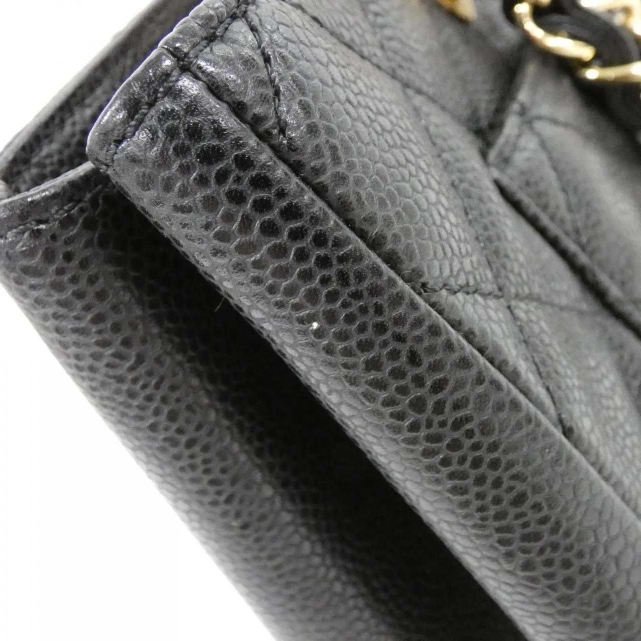 CHANEL 50995 Shoulder Grained Calfskin 黑色 荔枝紋牛皮 中古品A - 縮圖 6