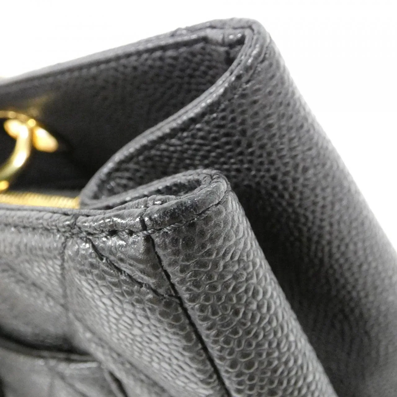 CHANEL 50995 Shoulder Grained Calfskin 黑色 荔枝紋牛皮 中古品A - 縮圖 7