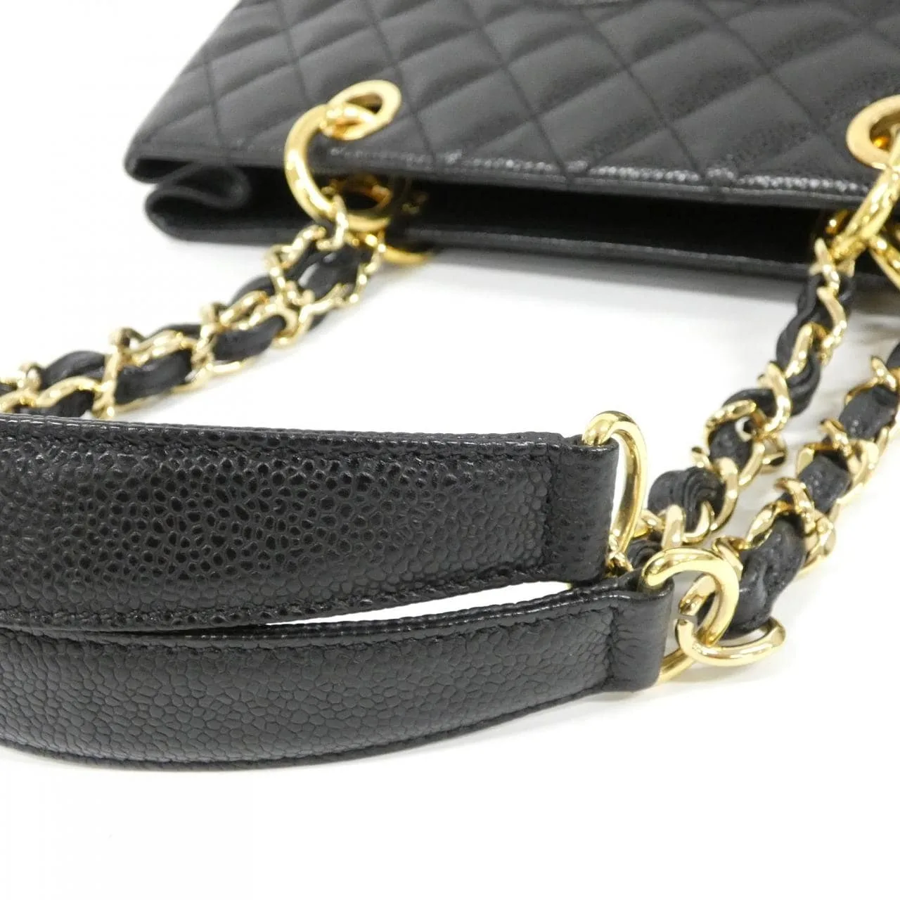 CHANEL 50995 Shoulder Grained Calfskin 黑色 荔枝紋牛皮 中古品A - 縮圖 8