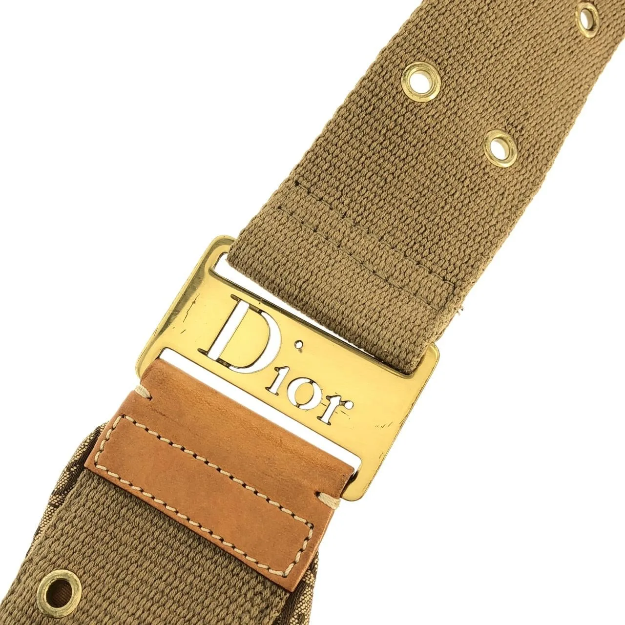 DIOR 肩背包 帆布 米色 帆布 中古品B - 縮圖 7