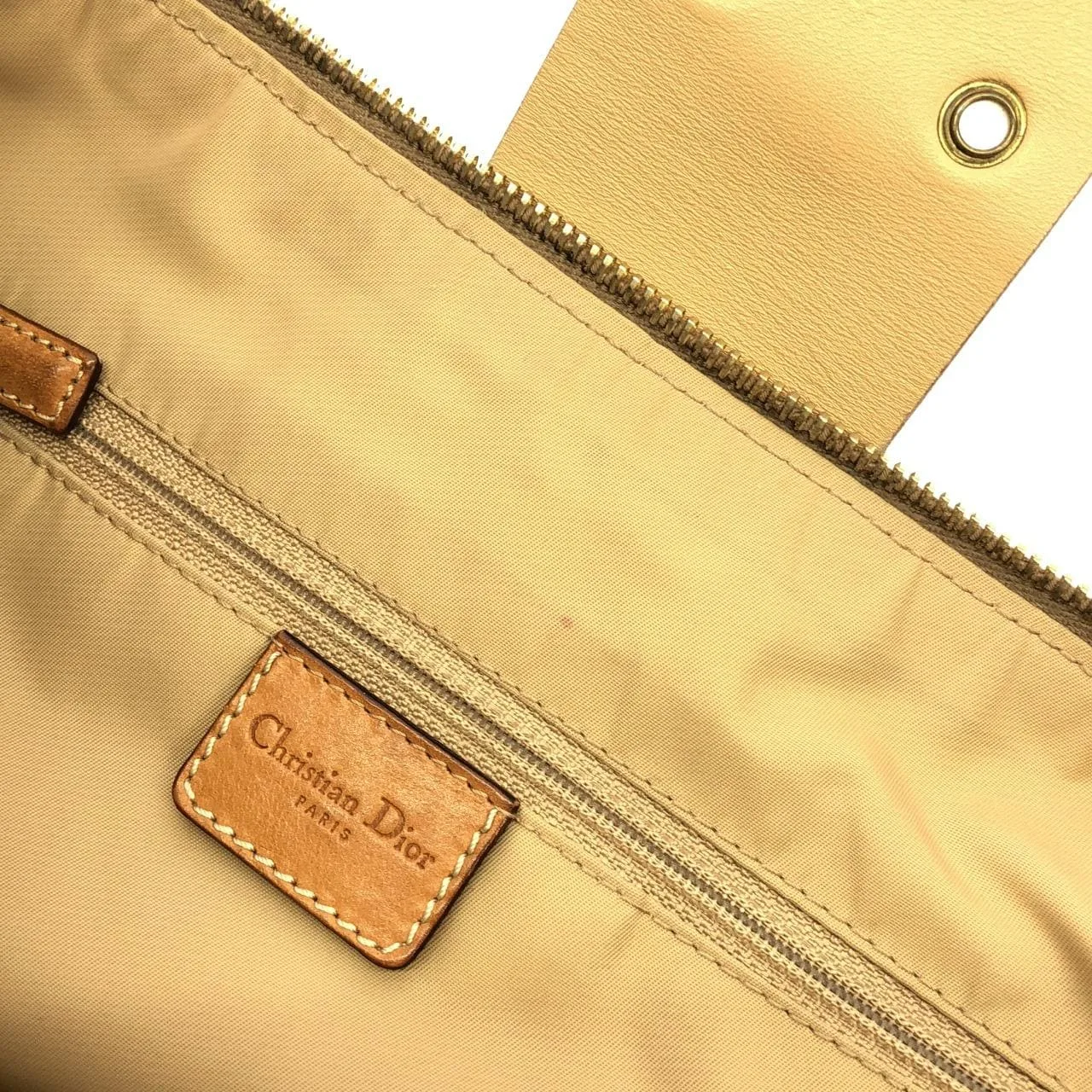 DIOR 肩背包 帆布 米色 帆布 中古品B - 縮圖 9