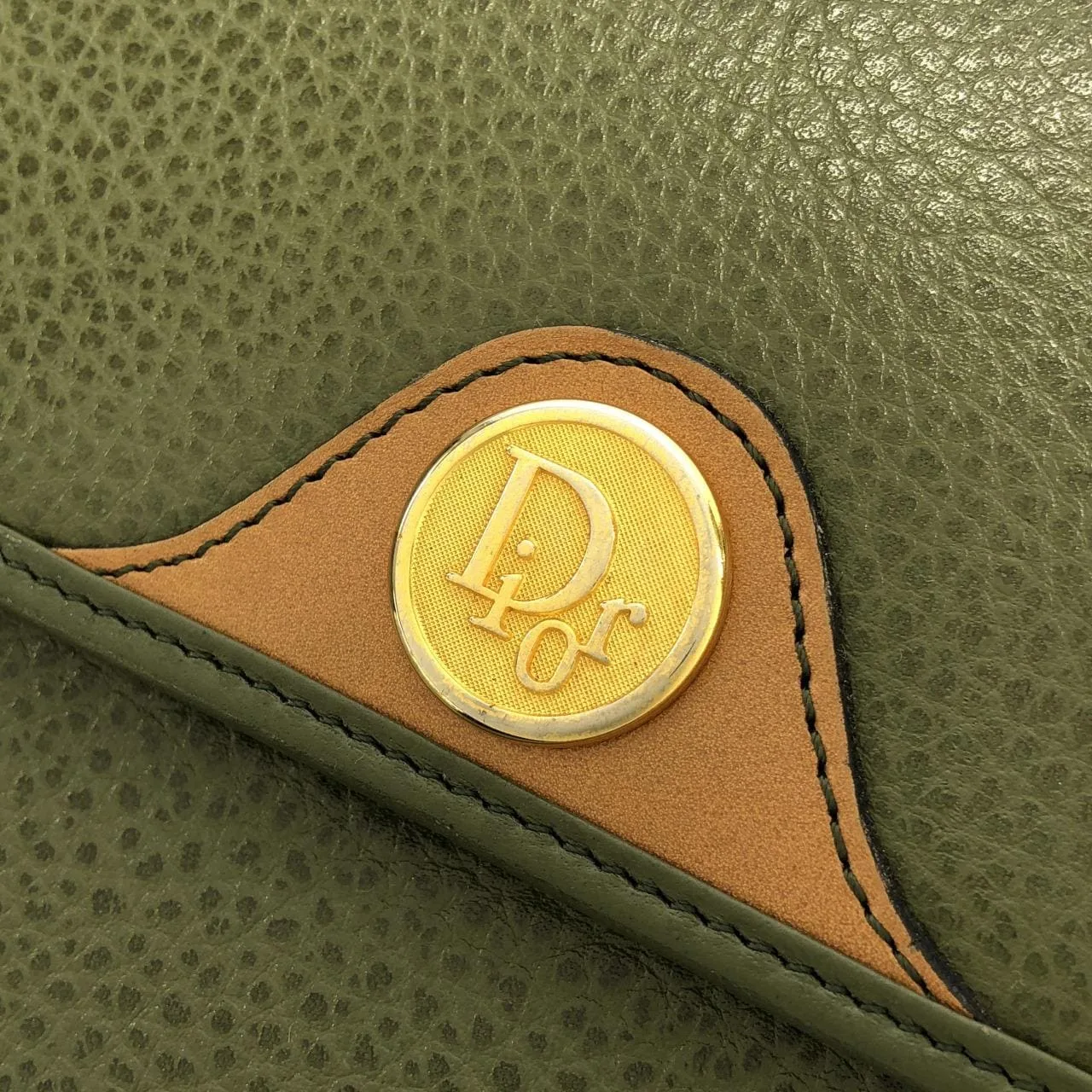 DIOR 肩背包 皮革 金色 皮革 中古品B - 縮圖 5