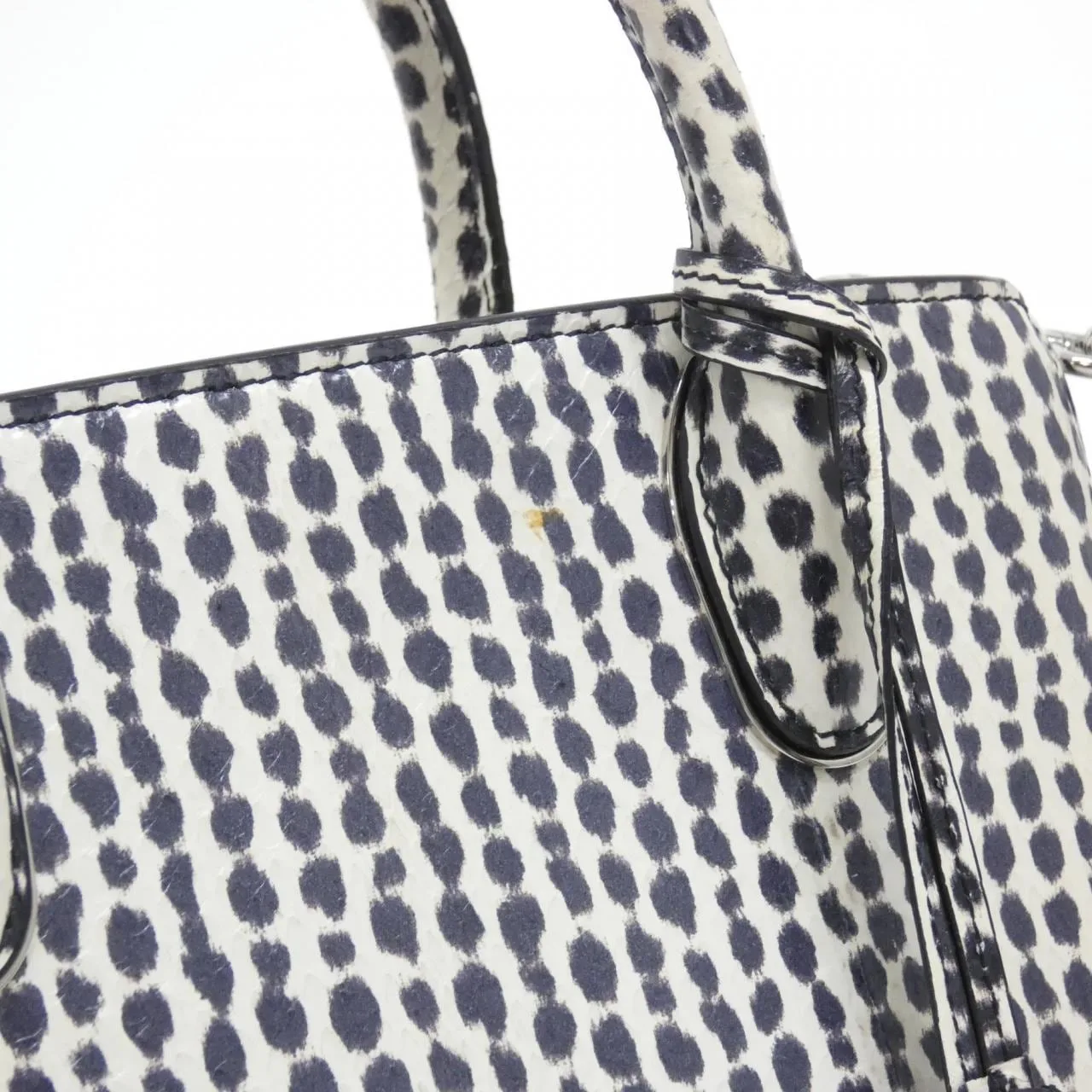 DIOR M1061PAYS 手提包 蟒蛇皮 黑色 蟒蛇皮 中古品B - 縮圖 5