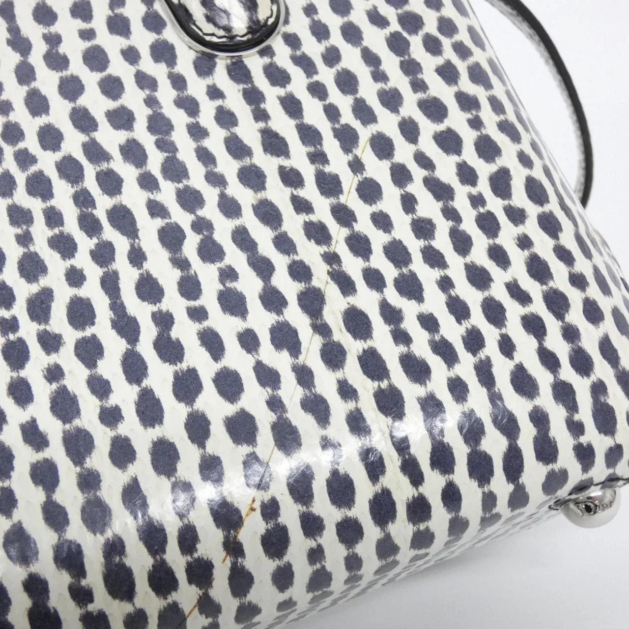 DIOR M1061PAYS 手提包 蟒蛇皮 黑色 蟒蛇皮 中古品B - 縮圖 6