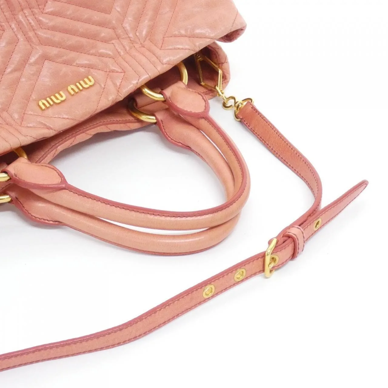 MIU MIU RN0912 手提包 黑色 中古品B - 縮圖 8