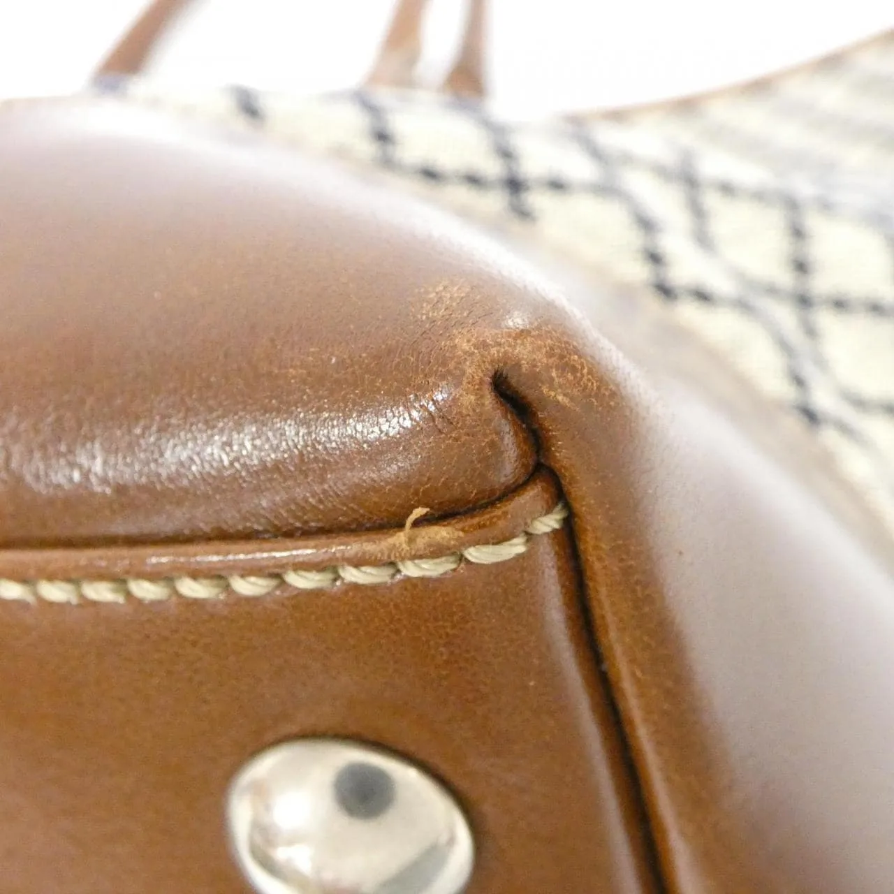 GUCCI 201482 Handbag Canvas 黑色 帆布 中古品A - 縮圖 3