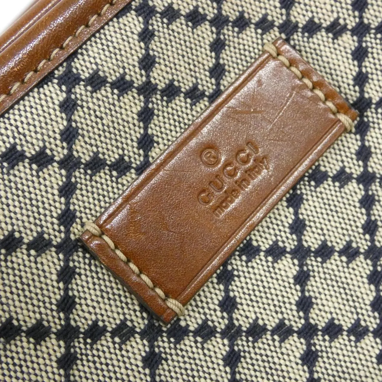 GUCCI 201482 Handbag Canvas 黑色 帆布 中古品A - 縮圖 5