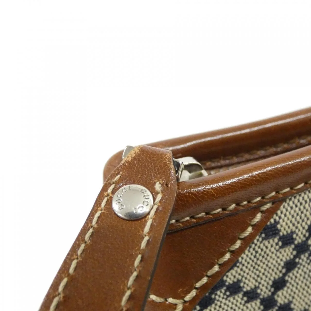 GUCCI 201482 Handbag Canvas 黑色 帆布 中古品A - 縮圖 7