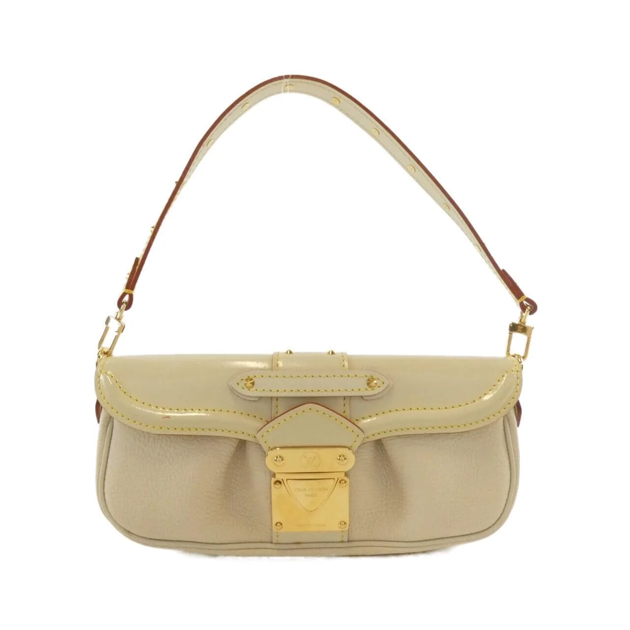 LOUIS VUITTON M91774 Handbag Leather White