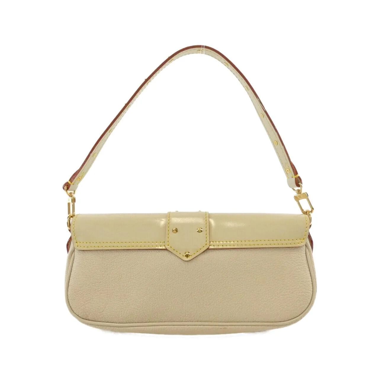 LOUIS VUITTON M91774 Handbag Leather 白色 皮革 中古品B - 縮圖 2