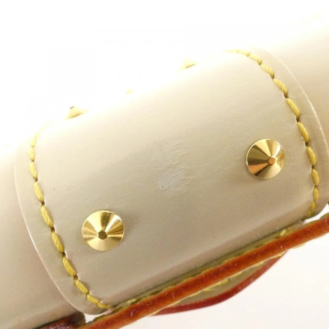 LOUIS VUITTON M91774 Handbag Leather 白色 皮革 中古品B - 縮圖 5