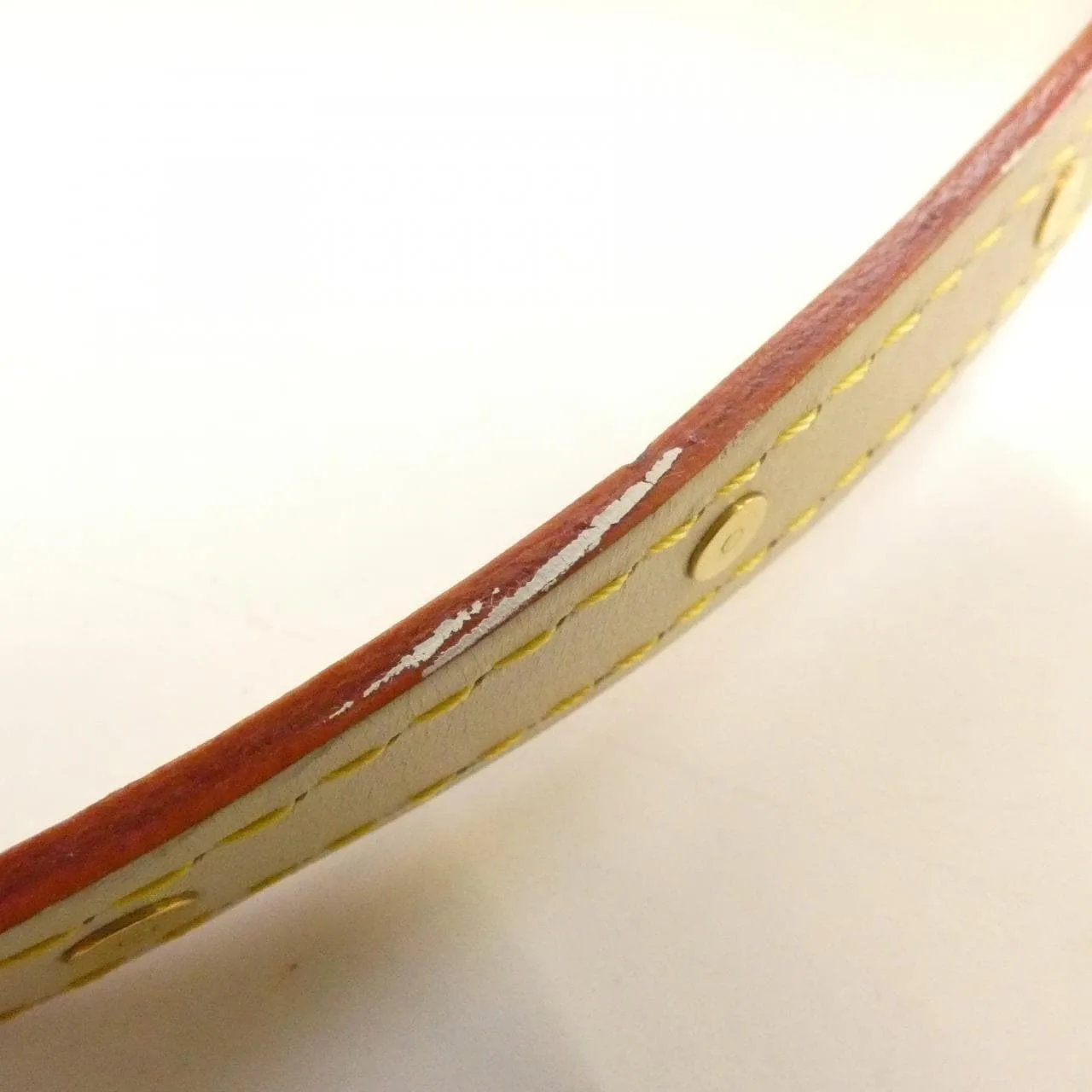 LOUIS VUITTON M91774 Handbag Leather 白色 皮革 中古品B - 縮圖 8