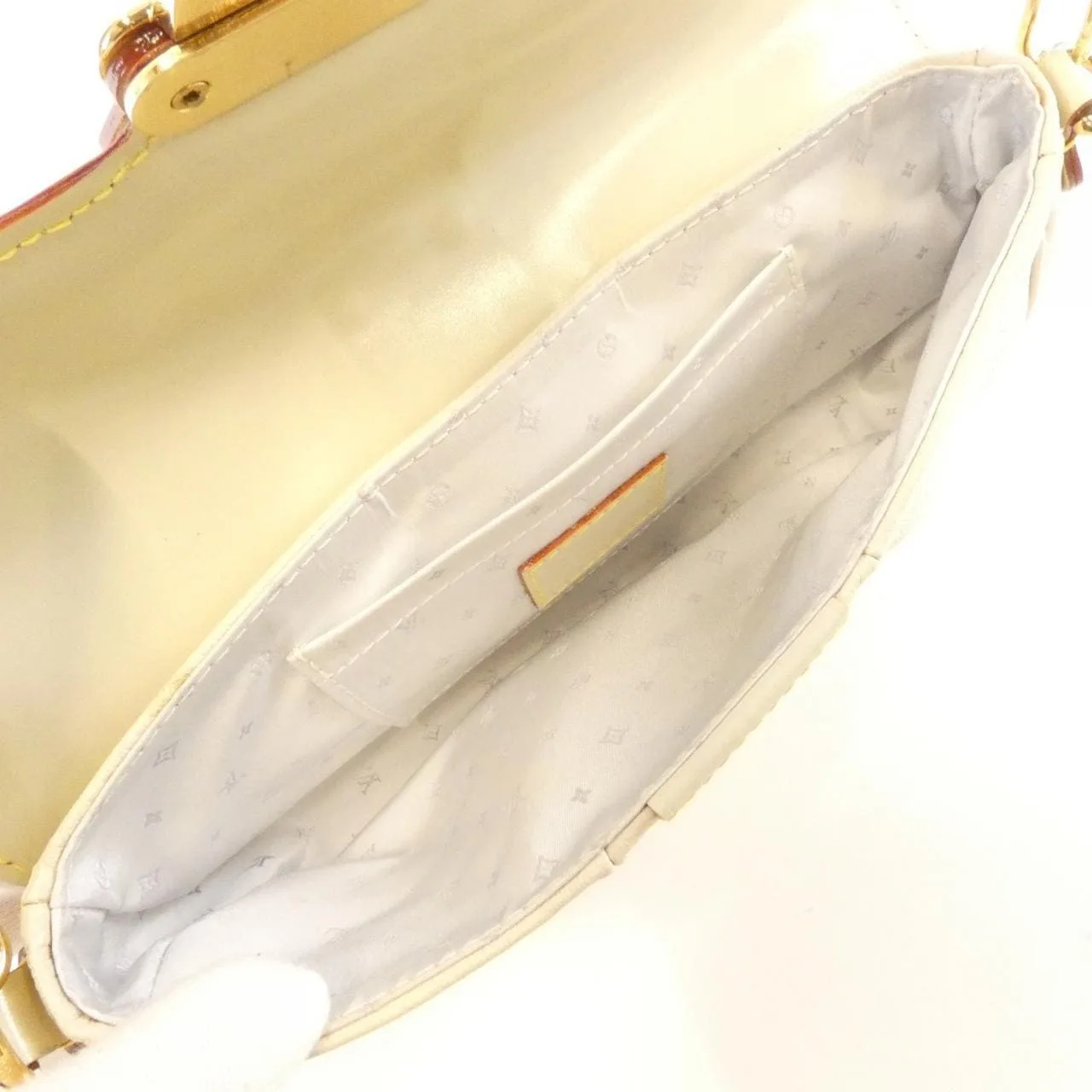 LOUIS VUITTON M91774 Handbag Leather 白色 皮革 中古品B - 縮圖 9