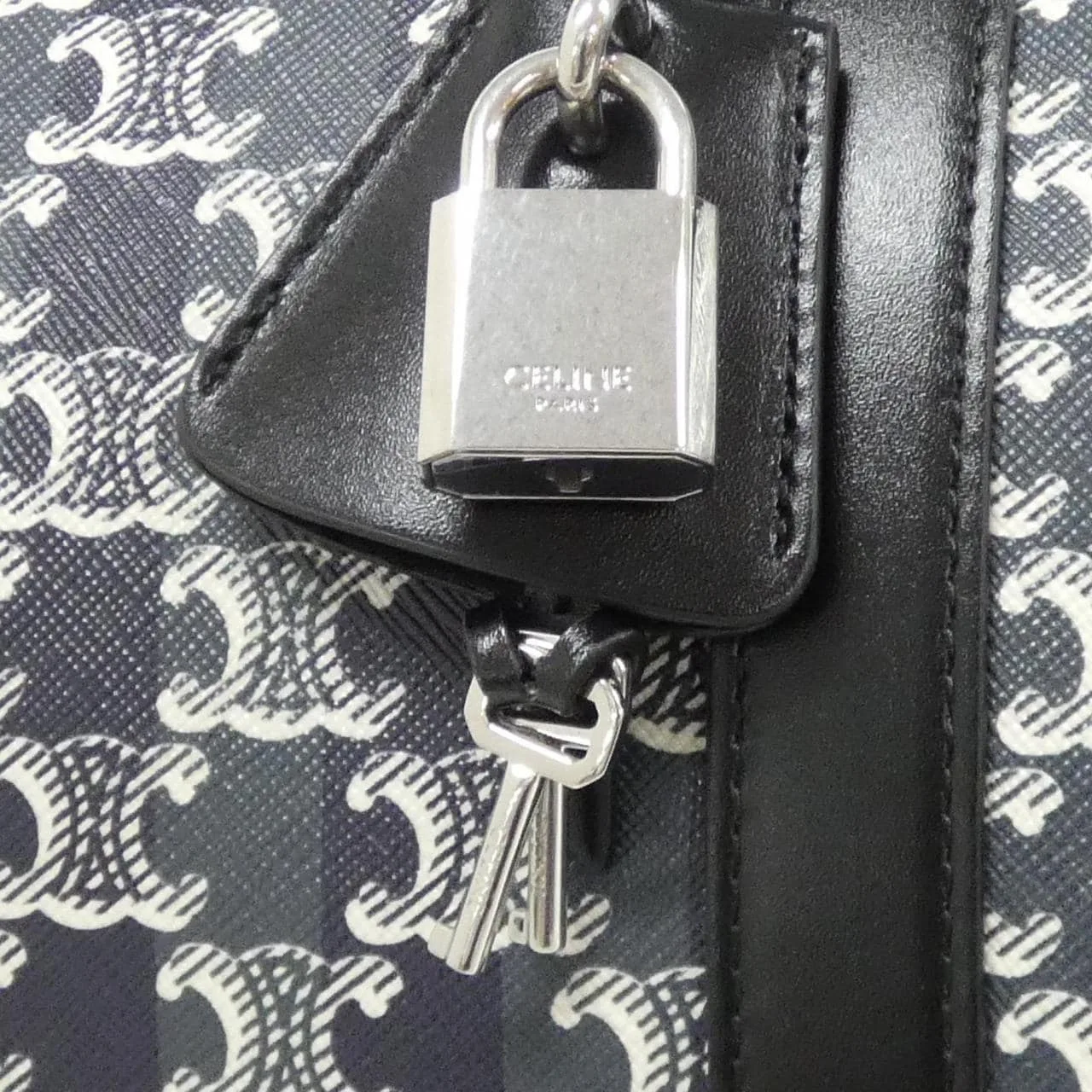 CELINE Cabas 118552GUL Boston Canvas 黑色 帆布 新品 - 縮圖 3