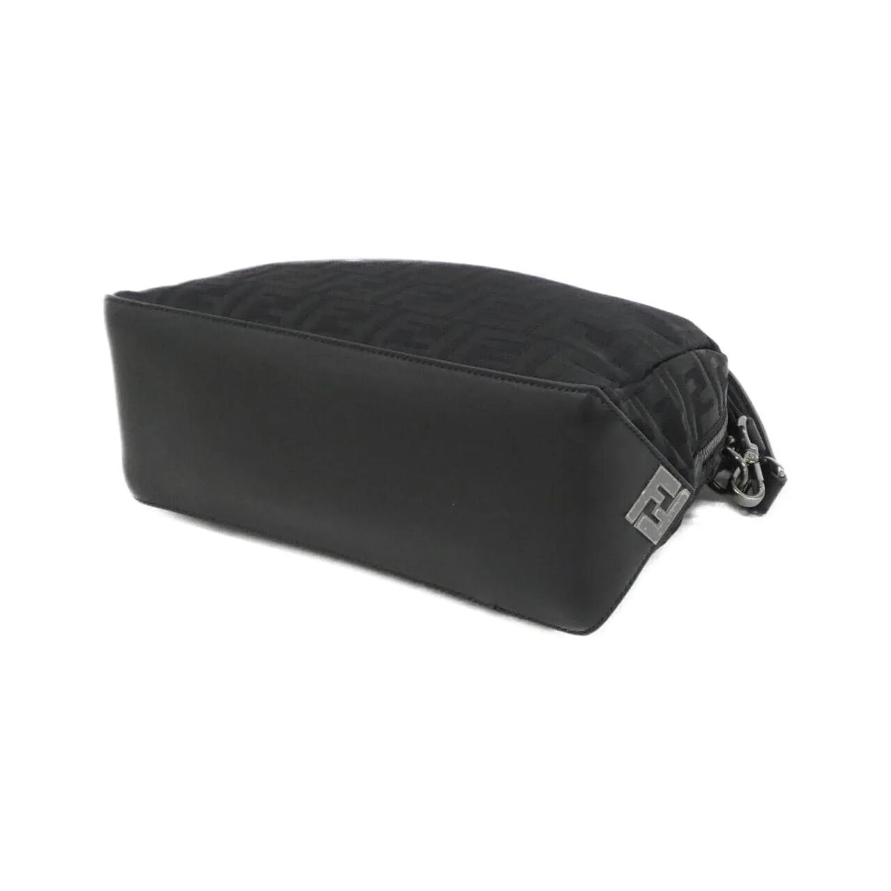 FENDI Baguette 7VA672 AVC6 Handbag Nylon Black Nylon New - Thumbnail 2