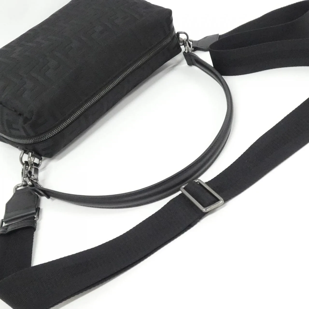 FENDI Baguette 7VA672 AVC6 Handbag Nylon Black Nylon New - Thumbnail 4