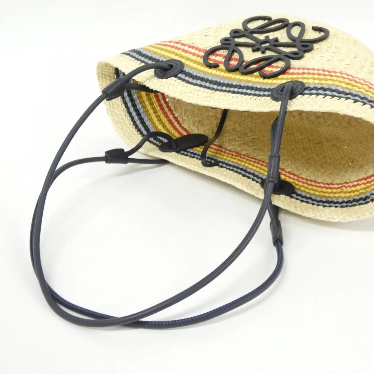 LOEWE Basket A223P65X45 Handbag Lambskin 黑色 羊皮 新品 - 縮圖 5