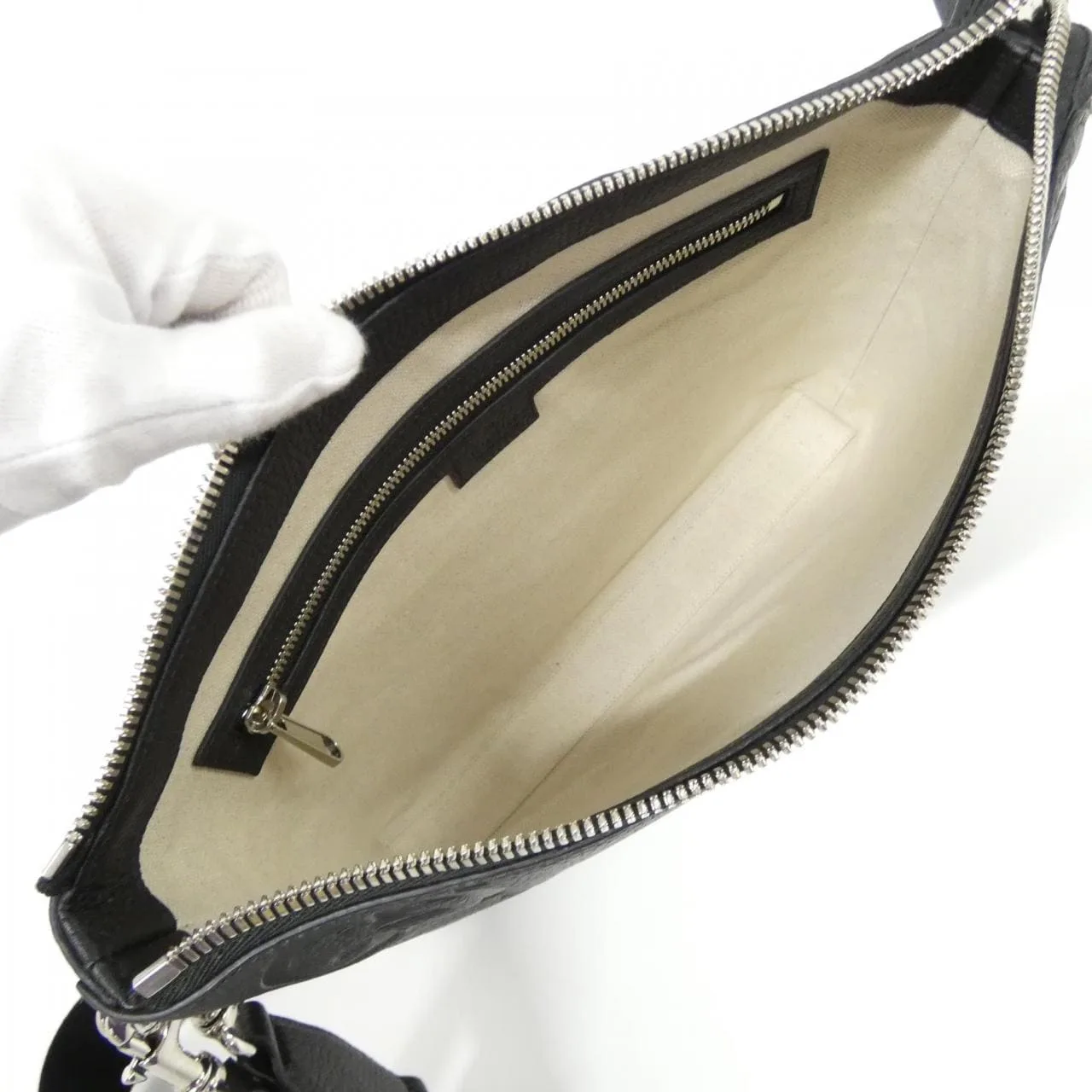 GUCCI 696009 AABY7 Shoulder Leather Black Leather New - Thumbnail 5