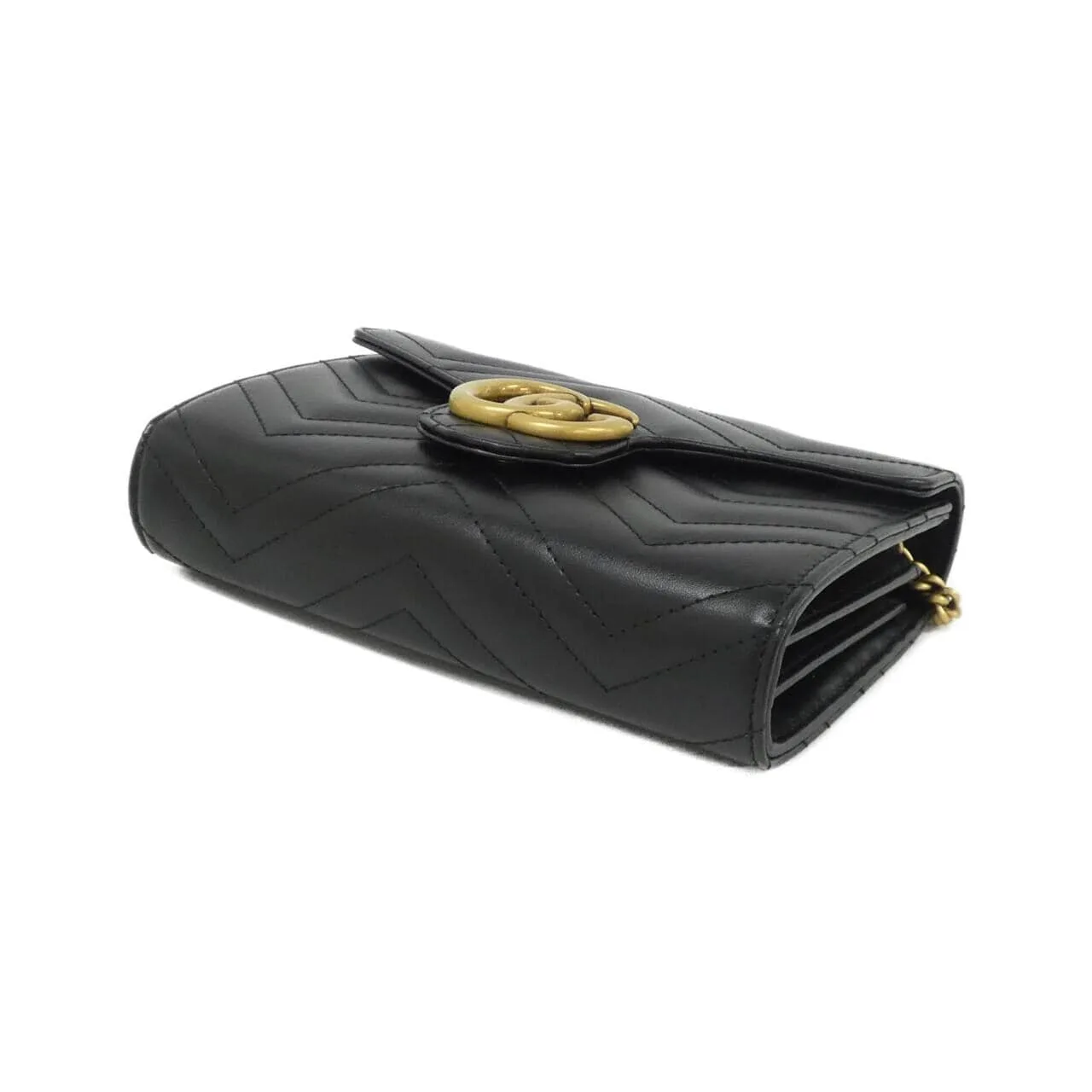 GUCCI Marmont 474575 DTD1T Shoulder Leather Black Leather New - Thumbnail 3