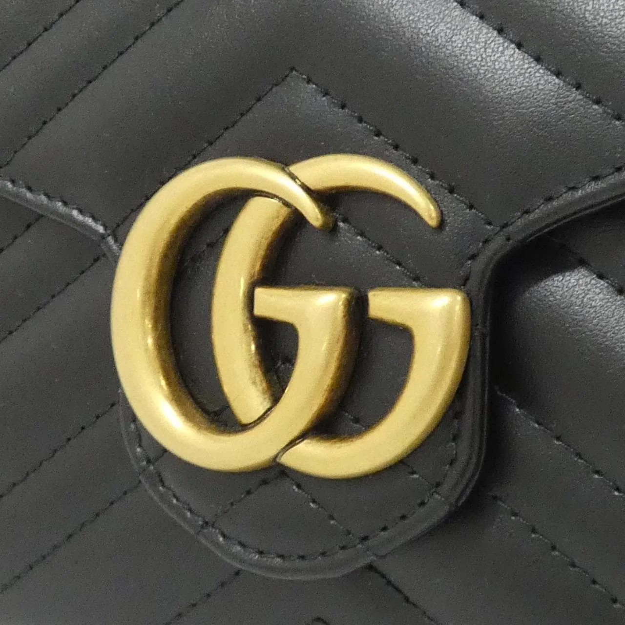 GUCCI Marmont 474575 DTD1T Shoulder Leather Black Leather New - Thumbnail 4