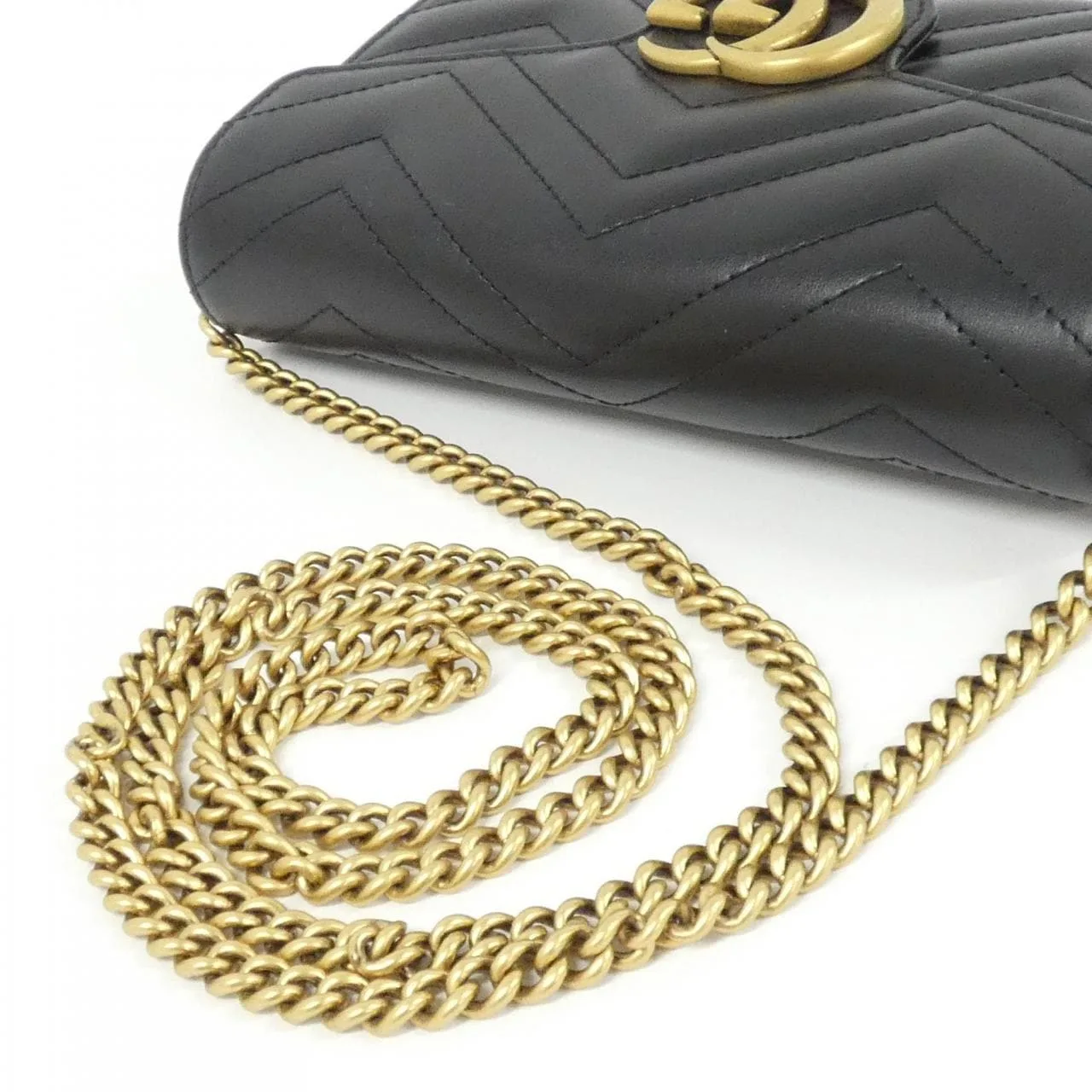 GUCCI Marmont 474575 DTD1T Shoulder Leather Black Leather New - Thumbnail 5