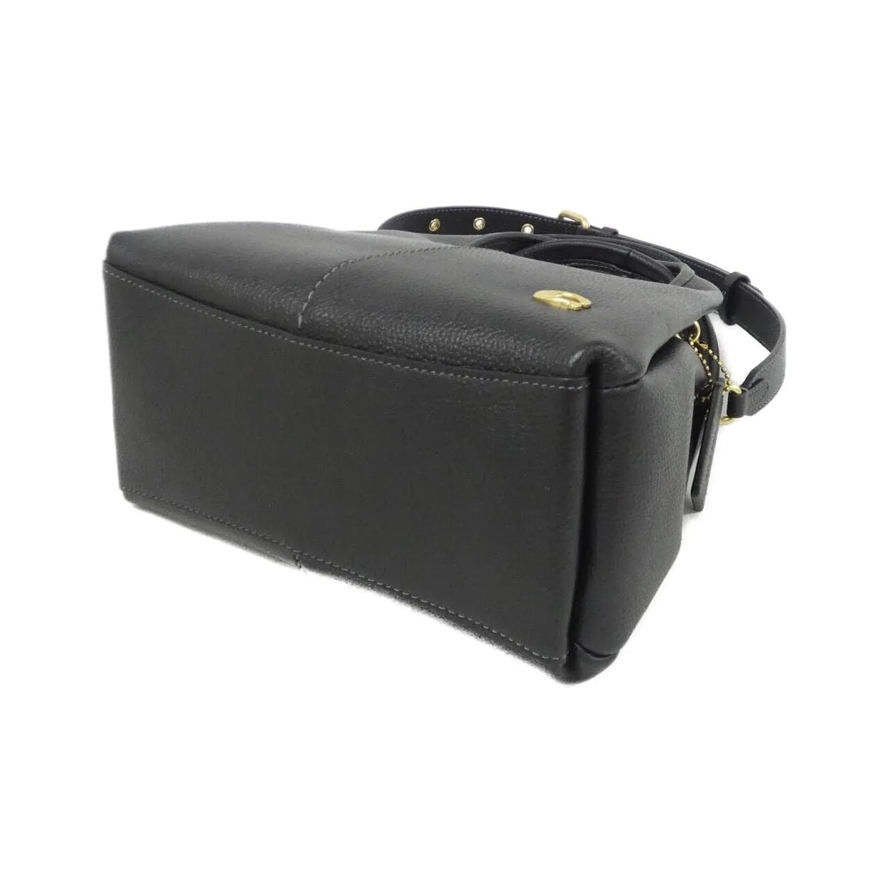 COACH CM545 Handbag Leather Black Leather New - Thumbnail 3